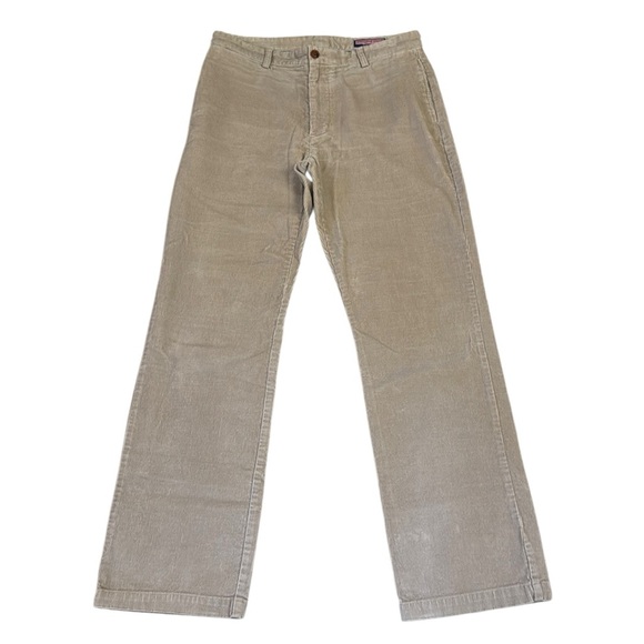 Vineyard Vines Other - Vineyard Vines Wide Leg Tan Corduroy Club Pants Wide Wale Preppy Cotton 34x33